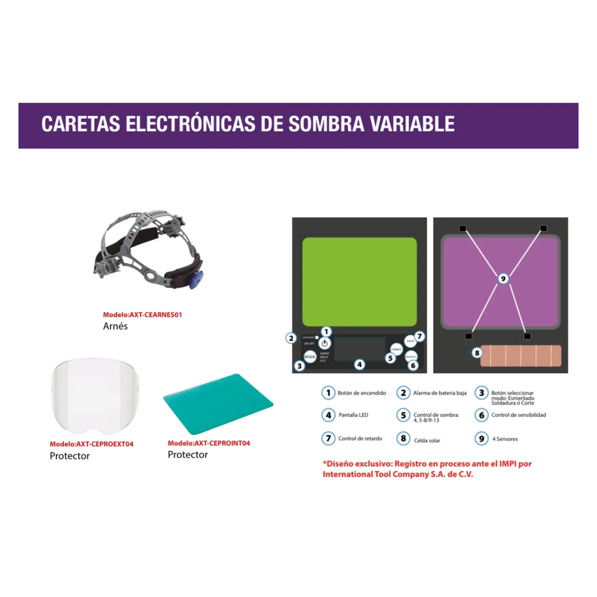 Careta Electrónica Soldar Axtech 4 Sensores Panorámica 180 Grados Blanca-AXT-ICEMAN