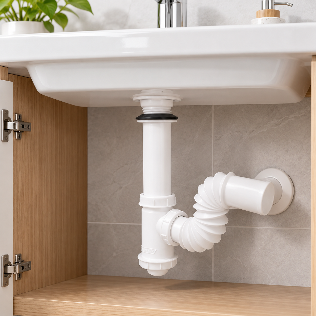 Céspol para Lavabo u ovalín Antiolores, bote chico | Fleximatic 2218