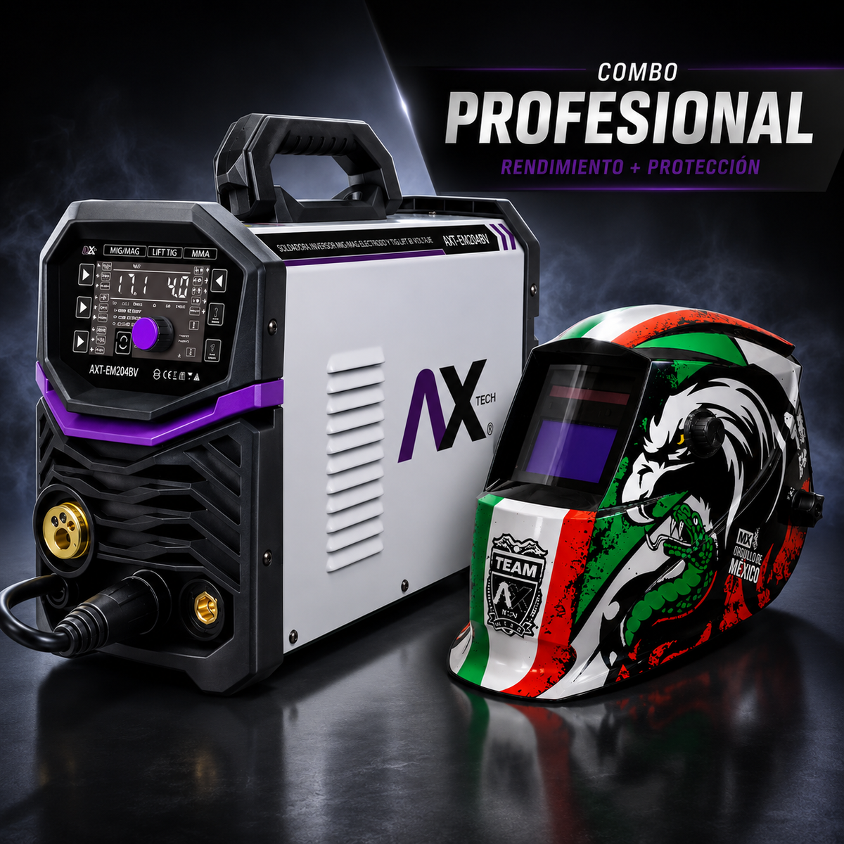 AXT-EM204BV + Careta Electrónica AXT-CEPATRIA-CV GRATIS