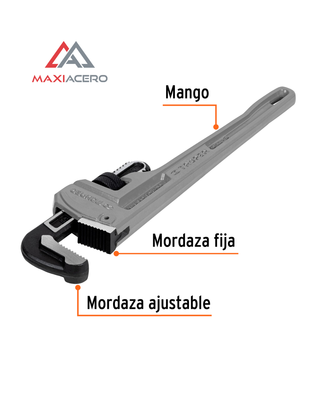 Llave Para Tubo Stilson De Aluminio 18' Truper 15845