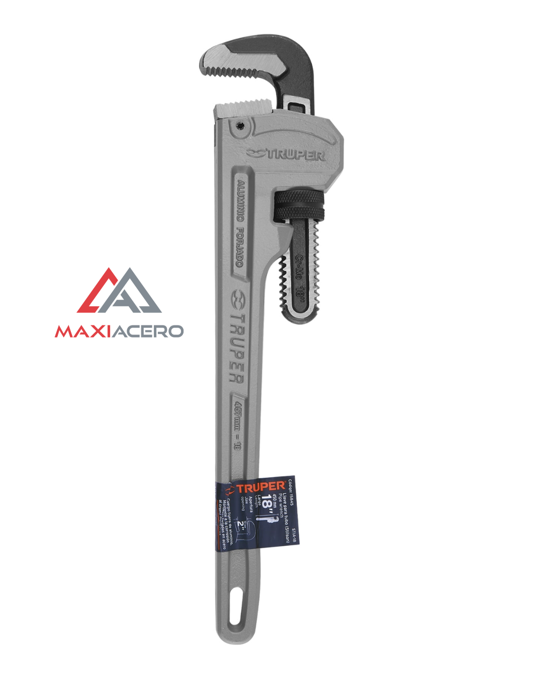 Llave Para Tubo Stilson De Aluminio 18' Truper 15845