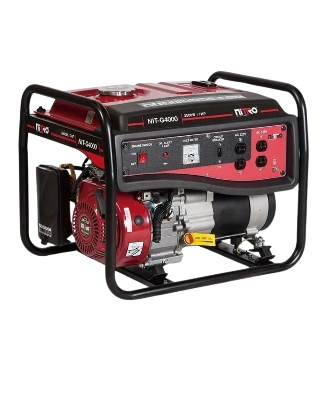 Generador Eléctrico a Gasolina Nitro G4000 | 3,500W Monofásico 7HP