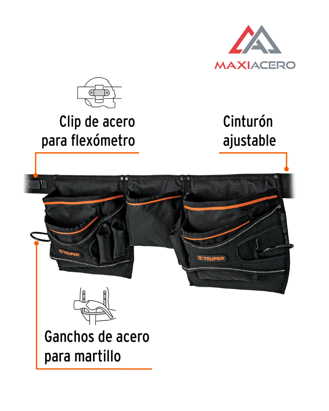 Porta Herramientas Poliester 20 Compartimentos Truper 15314