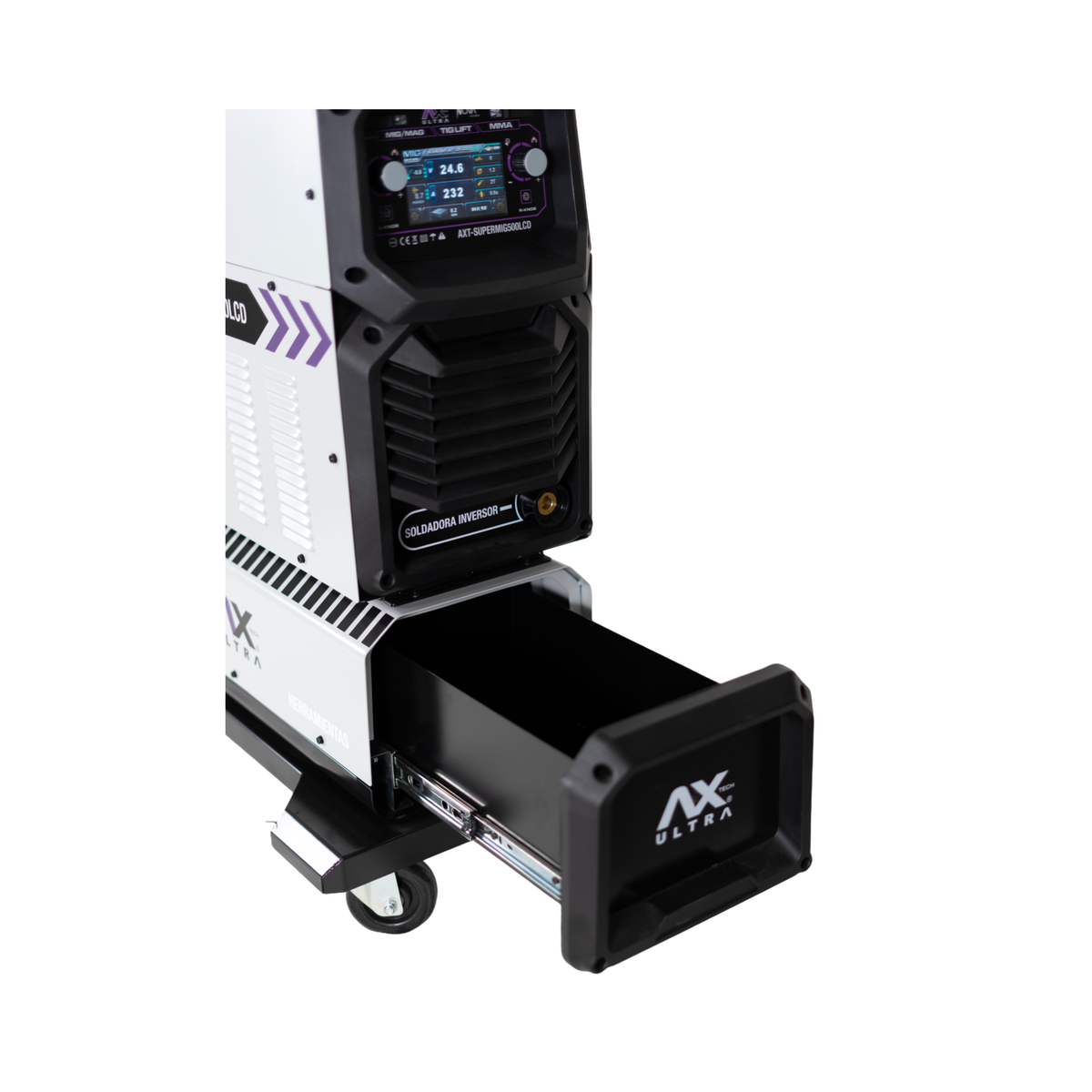 Soldadora Microalambre 500 A Multifase Axtech AXT-SUPERMIG500LCD