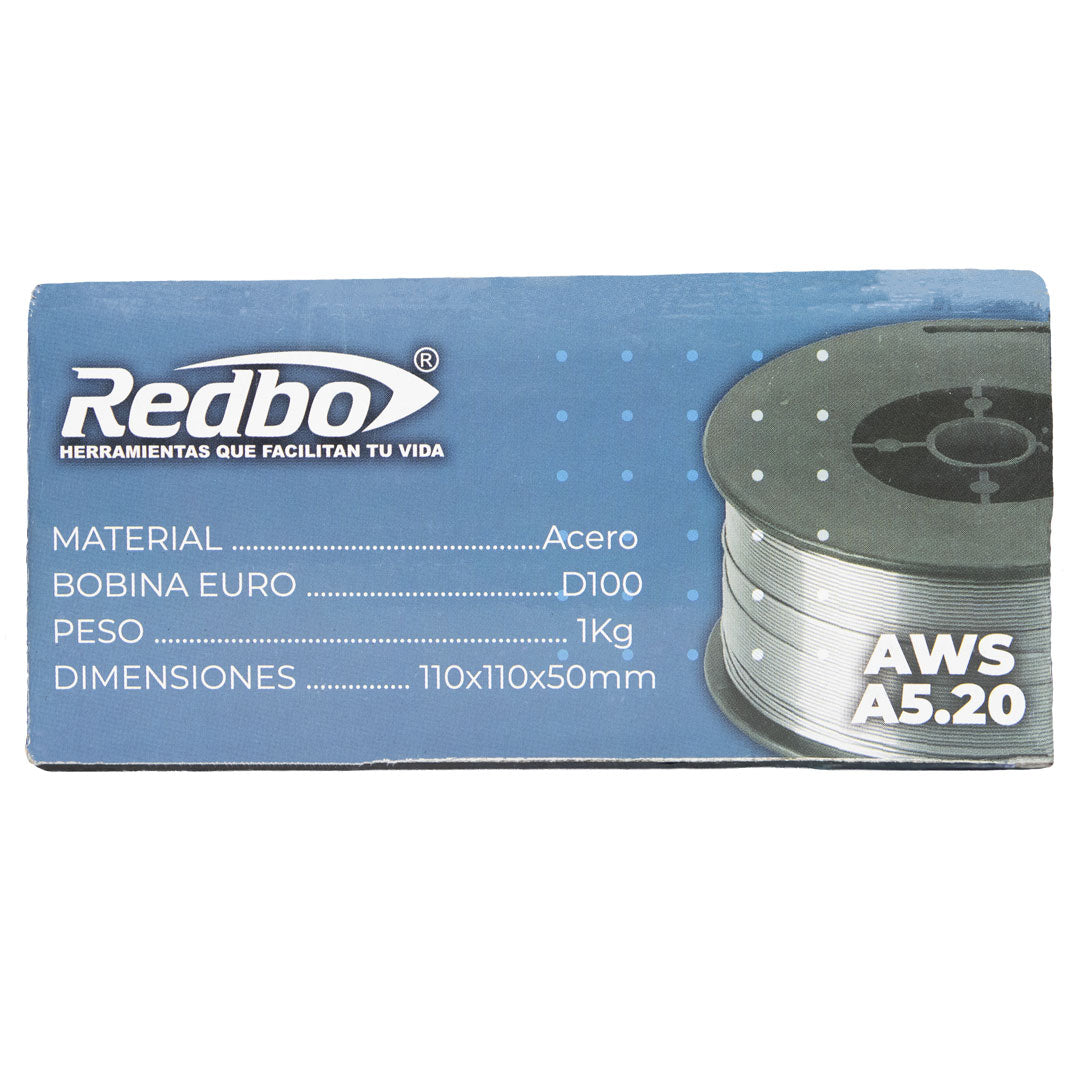 Soldadura De Microalambre Flux Core 1mm 1 Kilo Redbo