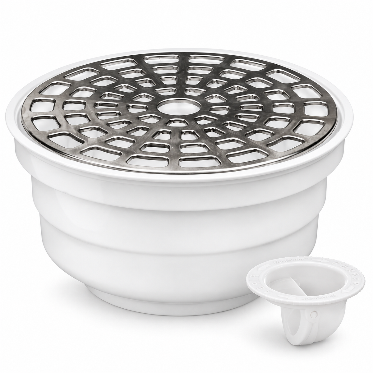 Coladera Universal Antiolores con Rejilla cubierta de Acero Inoxidable | Fleximatic 2259