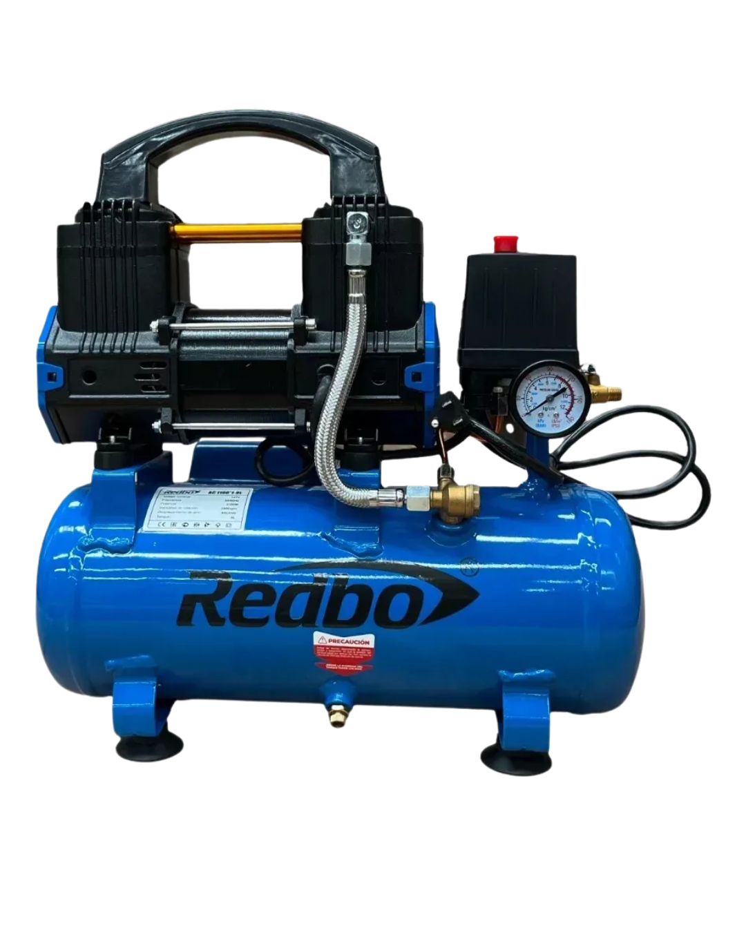 Compresor de Aire Redbo 9L Libre de Aceite 1100W 127V