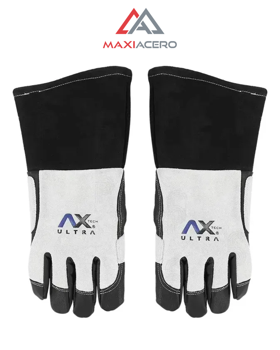 Guantes para Soldar Ax Tech AXT-GP045-EM | Carnaza y Piel de Vacuno