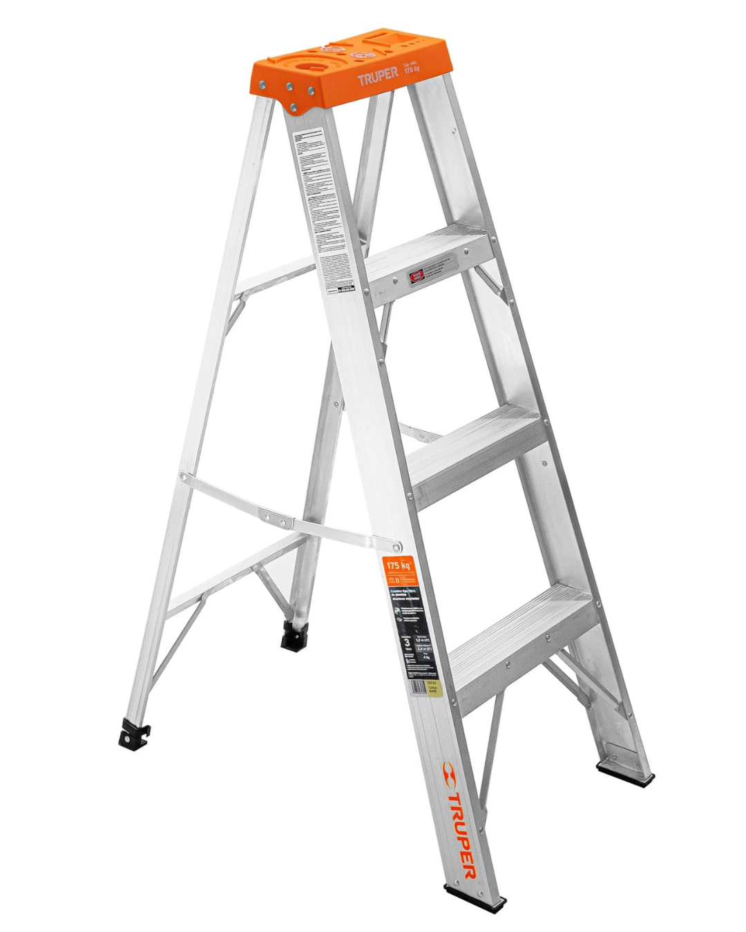 Escalera de Tijera de Aluminio Truper 10435 | 3 Peldaños Tipo II